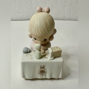 Vintage Precious Moments My Happiness‎ 1989 Porcelain Figurine Cute Girl Gift